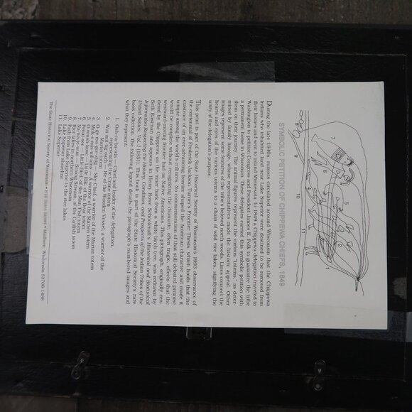 10 by 12 Framed Symbolic Petition of Chippewa Chiefs 1849 Art Print - Picture 4 of 4